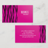 ピンクのトラのプリントのデザインの名刺 名刺 (正面/裏面)