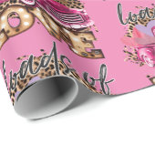 ピンクのトラックのラブラッピング紙 ラッピングペーパー (ロールコーナー)