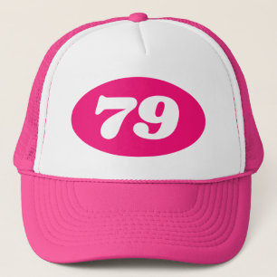 ピンクのトラック運転手の帽子の女性の第79誕生会! キャップ