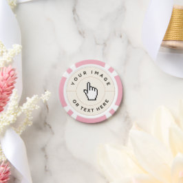 ピンクのトランプのポーカーチップカスタム – イメージや文字を追加 ポーカーチップ