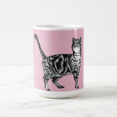 ピンクのトラ猫 ねこ 猫 ネコ ガールズ 名前 乳幼児室 コーヒーマグカップ (中央)