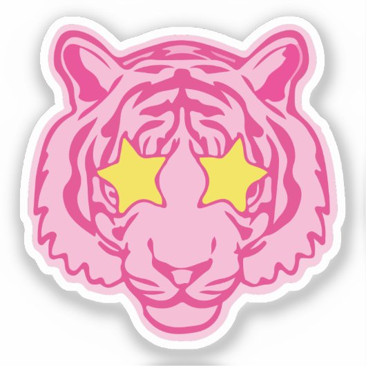ピンクのトラ シール (正面)