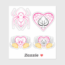 ピンクのトリンクのクモ愛好家 シール