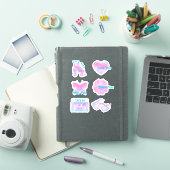 ピンクのトレンディー シール (iPadカバー)