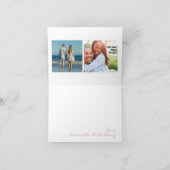 ピンクのトロピカルハイビスカスの写真付き サンキューカード (内部)