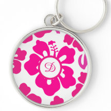 ピンクのトロピカルハワイビスカスフローラルパターン