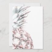 ピンクのトロピカルパイナップルスウィート16誕生日パーティー 招待状 (裏面)