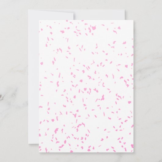 ピンクのトロピカルフラミンゴ誕生日パーティーへの招待 招待状 (裏面)