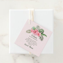 ピンクのトロピカルフラワー結婚ズの歓迎