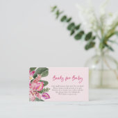 ピンクのトロピカルブックスカード エンクロージャーカード (スタンド正面)