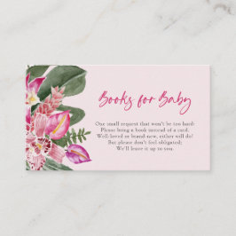 ピンクのトロピカルブックスカード エンクロージャーカード