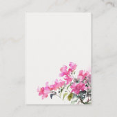 ピンクのトロピカルブーゲンビリア結婚の願い井戸 エンクロージャーカード (裏面)