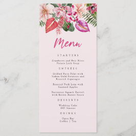 ピンクのトロピカルメニュー メニュー