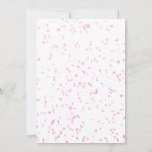 ピンクのトロピカル フラミンゴ 誕生日パーティー招待状 招待状 (裏面)