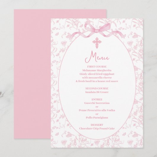 ピンクのトワール 招待状 (正面/裏面)