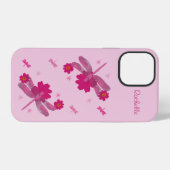 ピンクのトンボ iPhoneケース (裏面横)