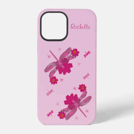 ピンクのトンボ iPhoneケース (裏面)