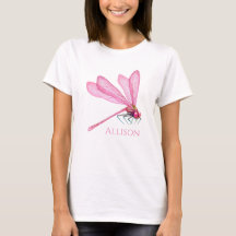 ピンクのトンボTシャツ