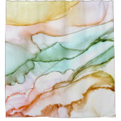 ピンクのトープ抽象芸術シャワーカーテン シャワーカーテン (正面)