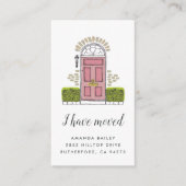 ピンクのドアを動かす告知の挿入カード エンクロージャーカード (正面)