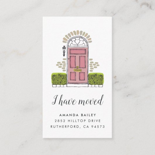 ピンクのドアを動かす告知の挿入カード エンクロージャーカード (正面)