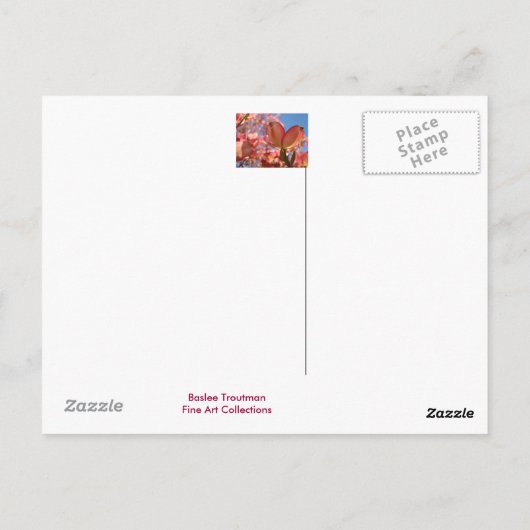 ピンクのドッグウッドの木の花ポストカード開花ツリー ポストカード (裏面)