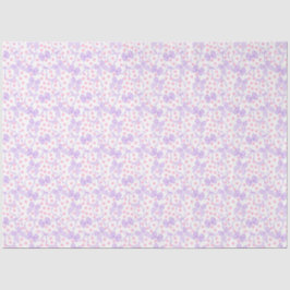 ピンクのドットが散りばめられた紫の蝶ネクタイ 薄葉紙