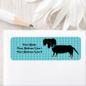 ピンクのドットの背景を持つ男の子 ラベル (インサイチュ)