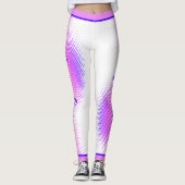 ピンクのドットパターン（名前はWHITE） レギンス (正面)