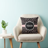 ピンクのドット クッション (椅子)