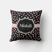 ピンクのドット クッション (裏面)