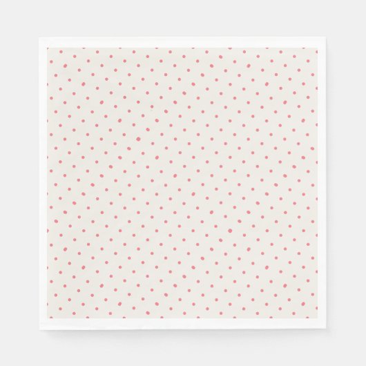 ピンクのドット スタンダードランチョンナプキン (正面)