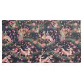 ピンクのドラゴンズとさくらんぼの花 枕カバー (正面右)