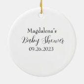 ピンクのドラゴンベビーシャワーオーナメント：永遠に愛された セラミックオーナメント (裏面)