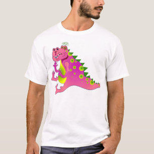 ピンクのドラゴン Tシャツ