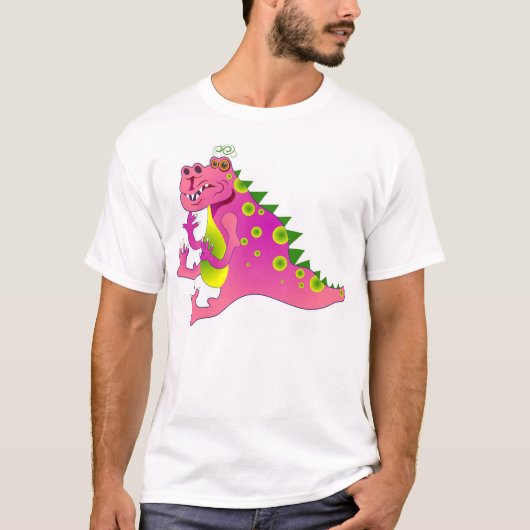 ピンクのドラゴン Tシャツ (正面)