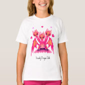 ピンクのドラゴン Tシャツ (正面)