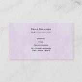 ピンクのドリームキャッチャーを紫色の水彩（ばちゃばちゃ）跳ねる 名刺 (裏面)