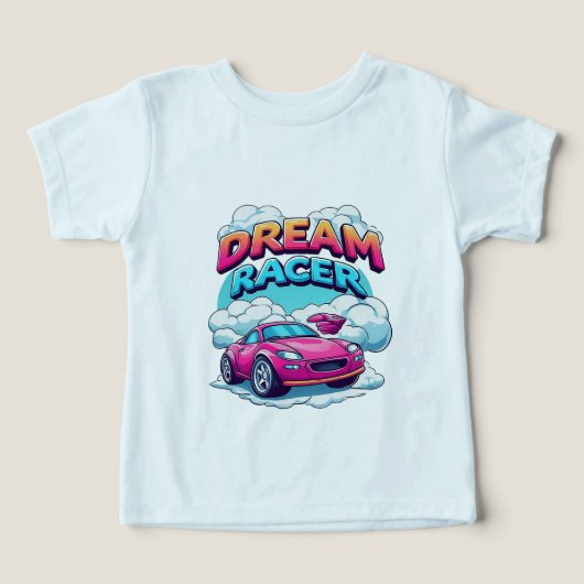 ピンクのドリームレーサー車子供スピードクラウド 🏎️ (デザイン正面)