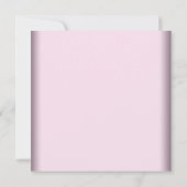 ピンクのドレスとハイヒール シューズのキンセアニエラ 招待状 (裏面)