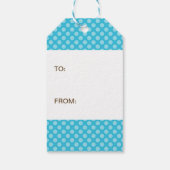 ピンクのドレスのブルネット妊婦 ギフトタグ (裏面)