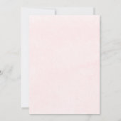 ピンクのドレスの女の子による3歳のプレゼンテーション スペイン語 招待状 (裏面)