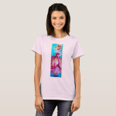 ピンクのドレスの美しさ Tシャツ (正面フル)