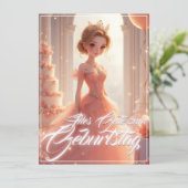 ピンクのドレスの誕生日プリンセス (スタンド正面)