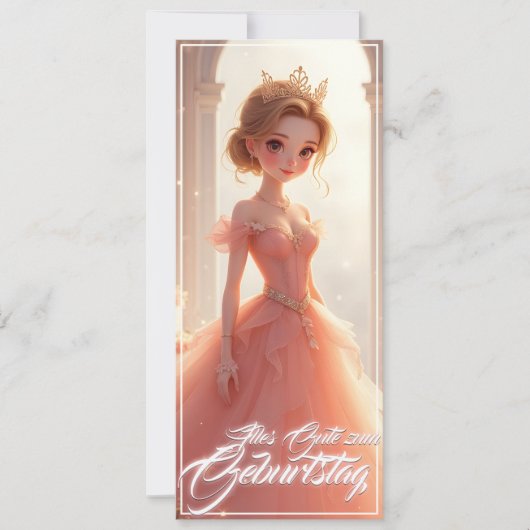 ピンクのドレスの誕生日プリンセス (正面)