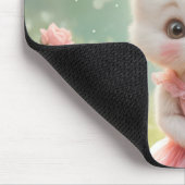 ピンクのドレスを着たバニー マウスパッド (コーナー)