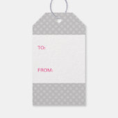 ピンクのドレスを着たブロンド妊婦 ギフトタグ (裏面)