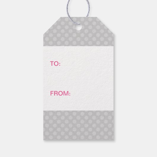 ピンクのドレスを着たブロンド妊婦 ギフトタグ (裏面)