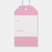 ピンクのドレスを着た可愛い妊婦 ギフトタグ (裏面)