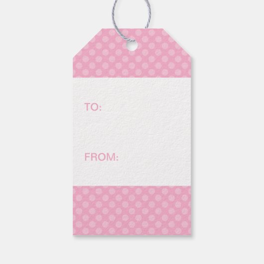 ピンクのドレスを着た可愛い妊婦 ギフトタグ (裏面)